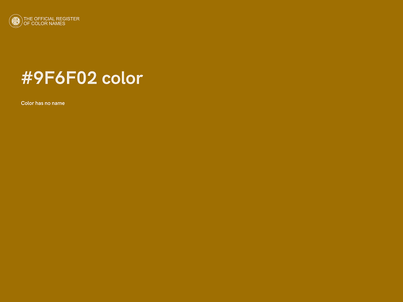 #9F6F02 color image