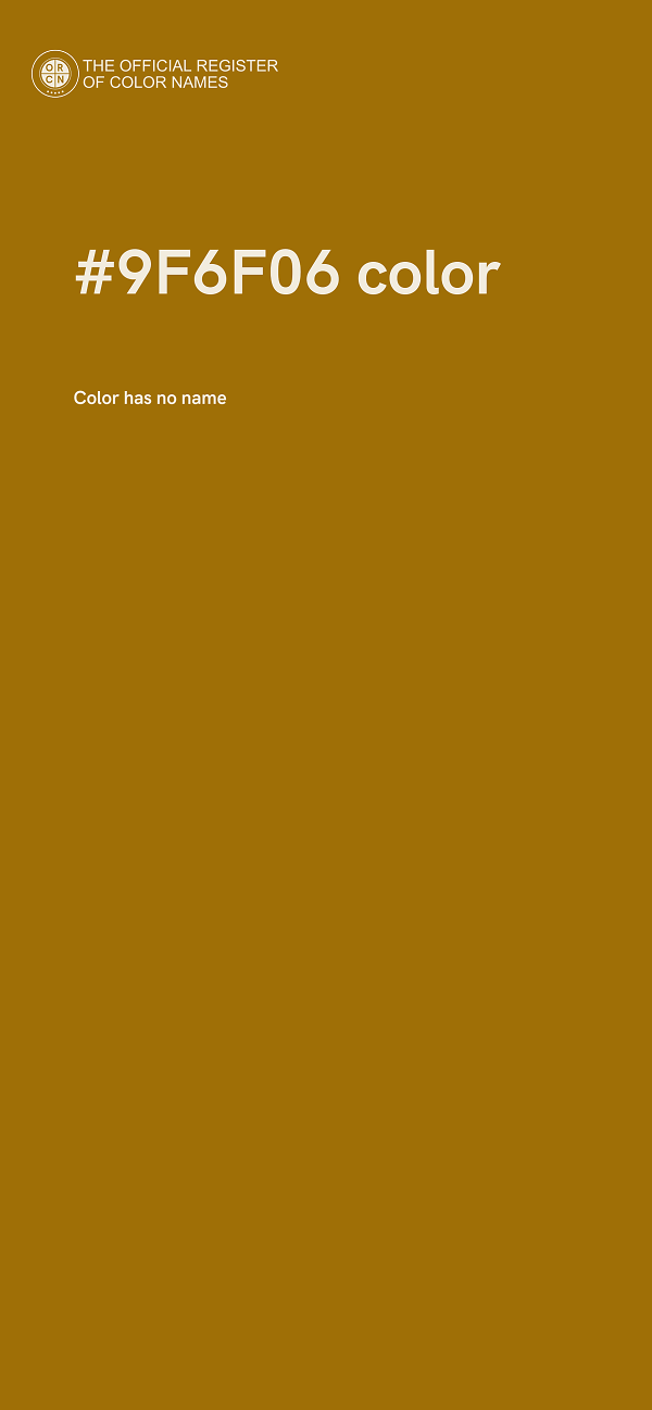 #9F6F06 color image