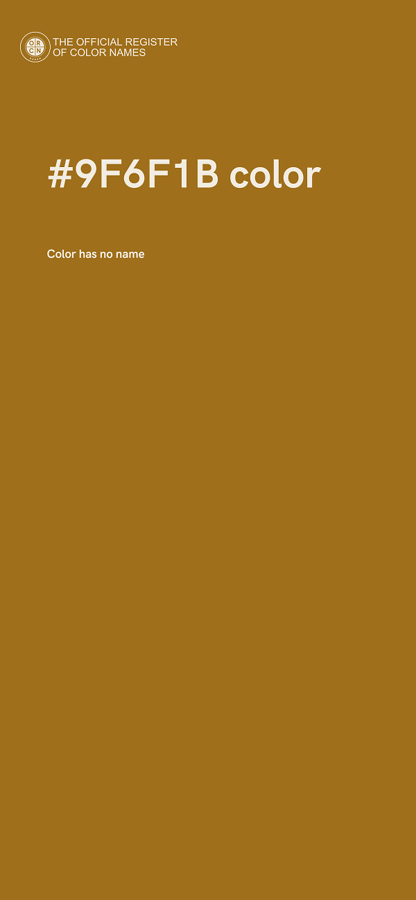 #9F6F1B color image