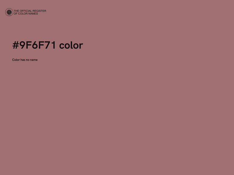 #9F6F71 color image