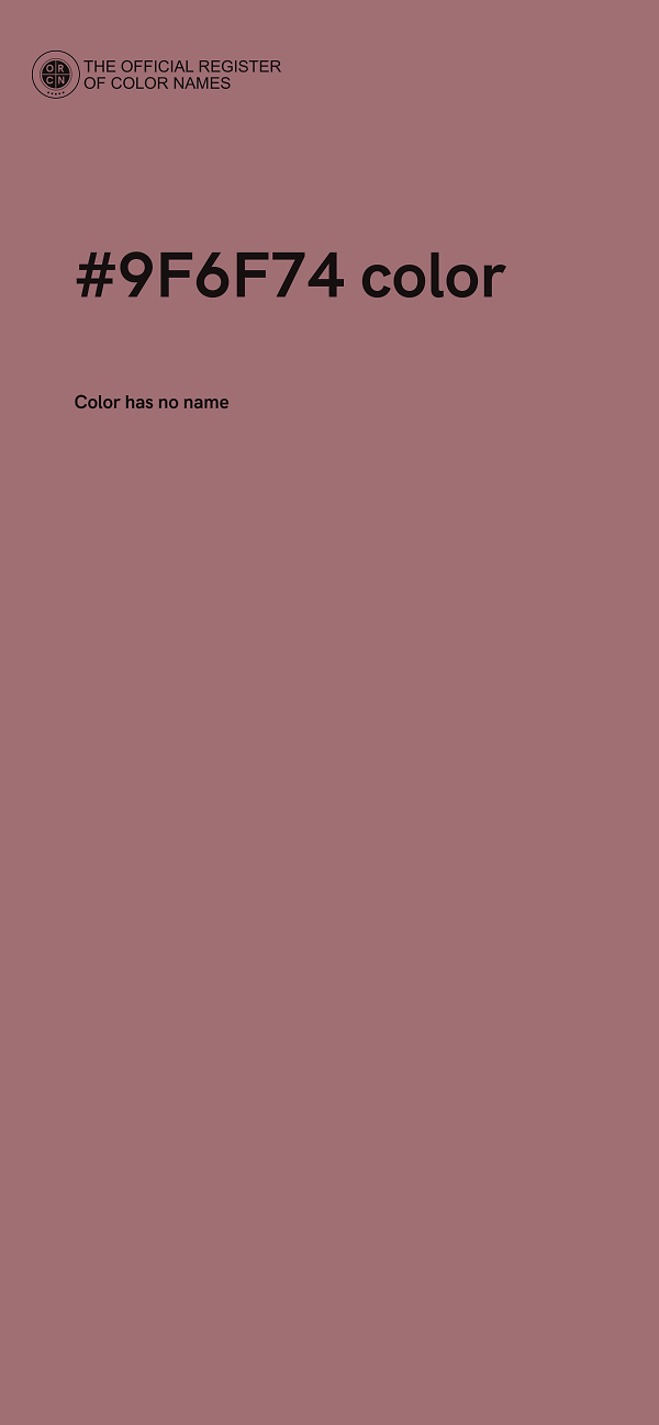 #9F6F74 color image