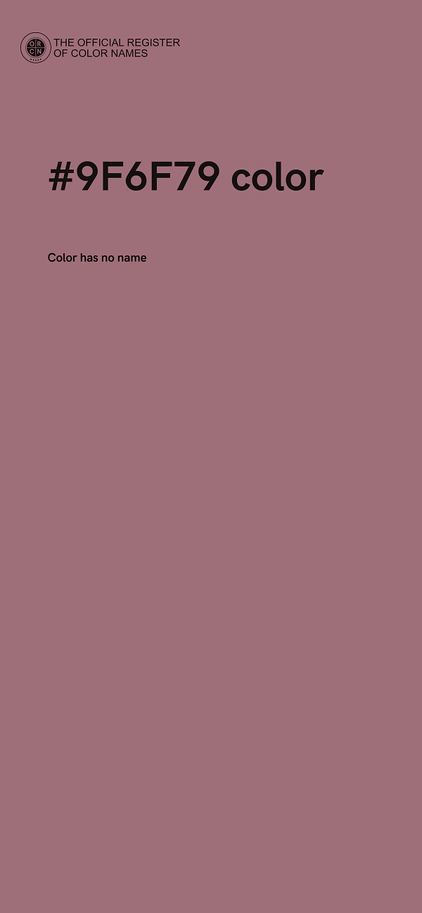 #9F6F79 color image