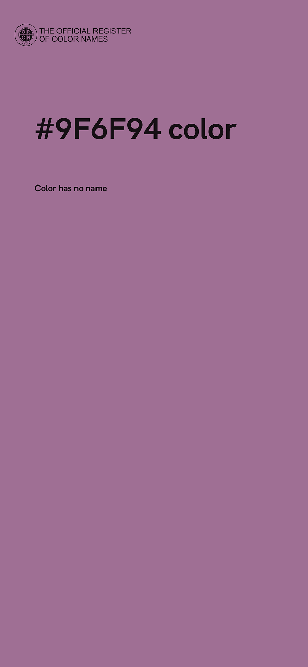 #9F6F94 color image