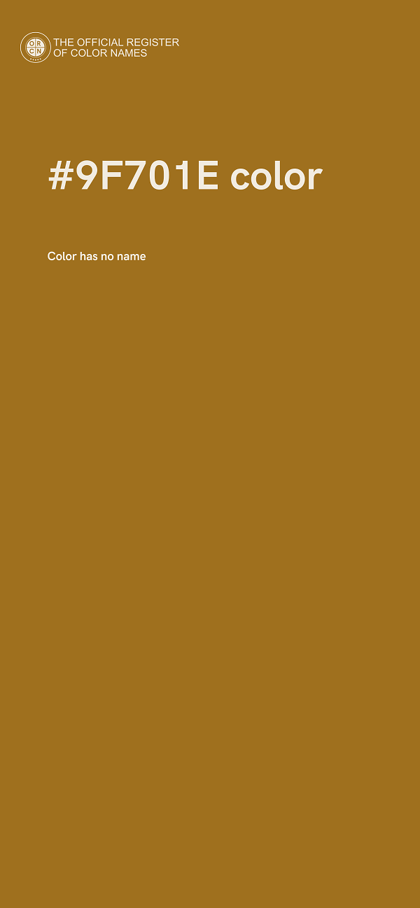 #9F701E color image