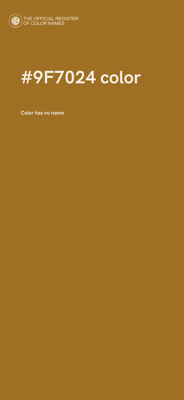 #9F7024 color image