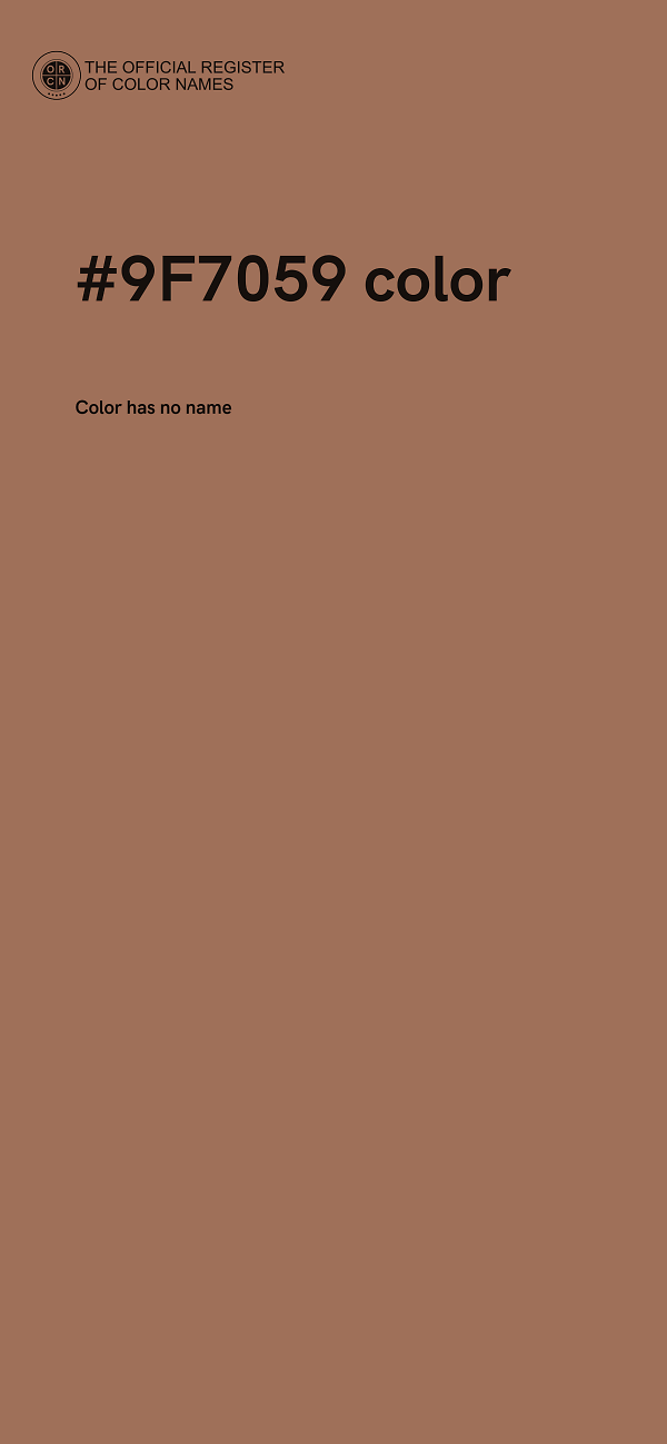 #9F7059 color image