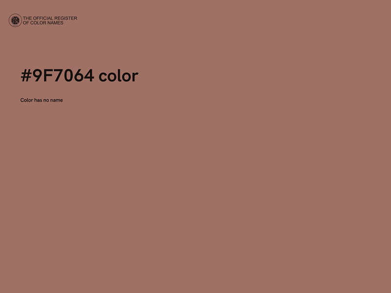 #9F7064 color image