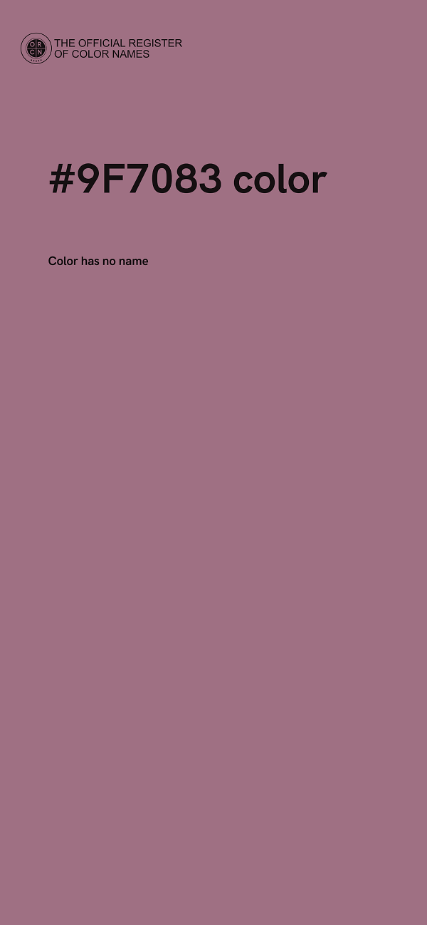 #9F7083 color image