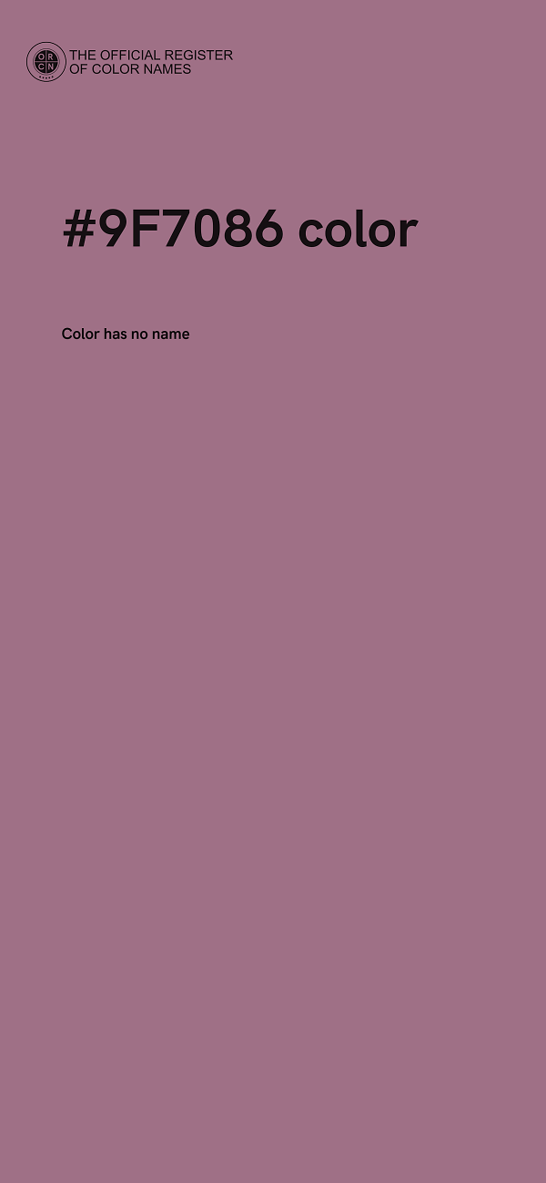 #9F7086 color image