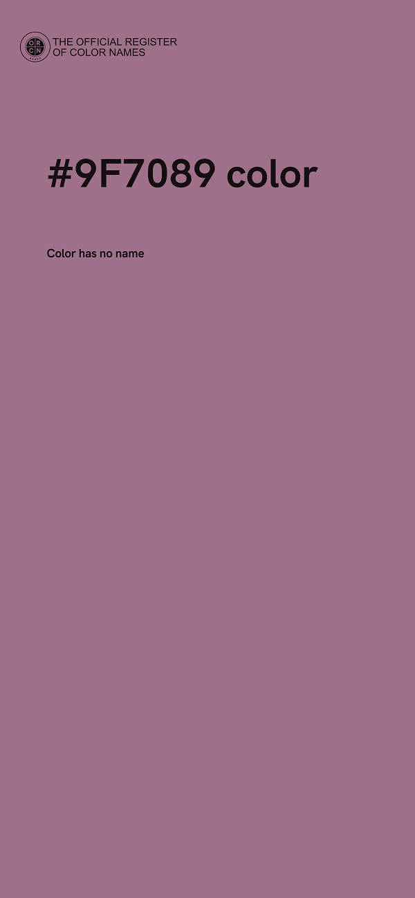 #9F7089 color image
