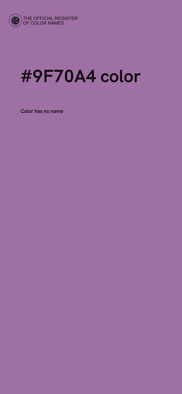 #9F70A4 color image