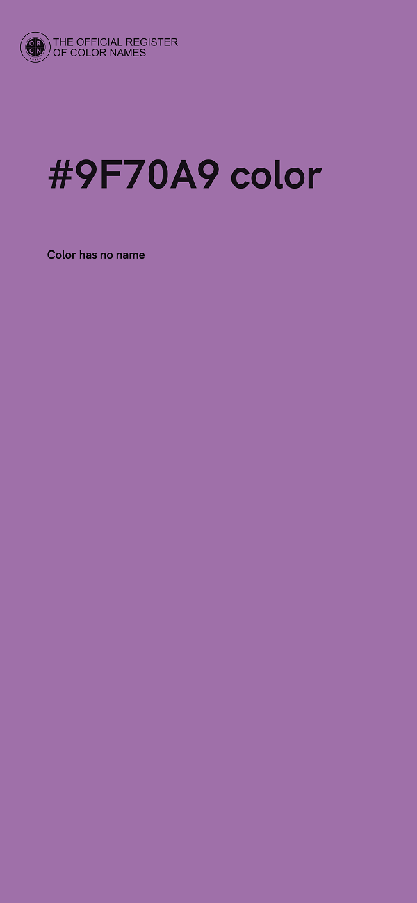 #9F70A9 color image
