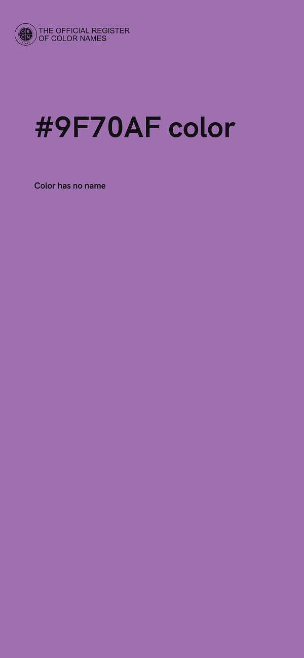 #9F70AF color image