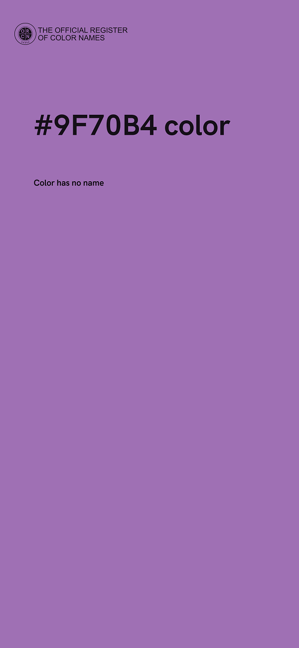 #9F70B4 color image