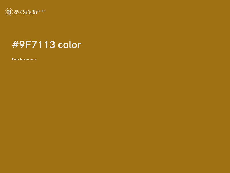 #9F7113 color image