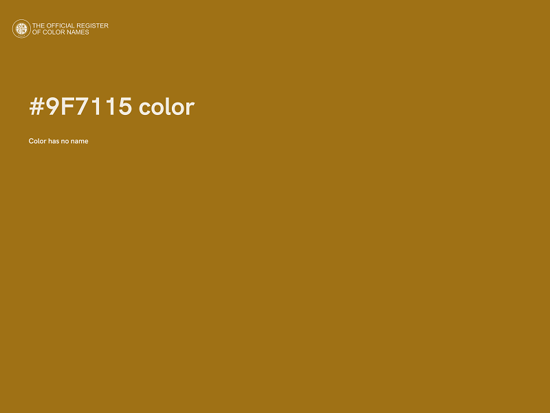 #9F7115 color image