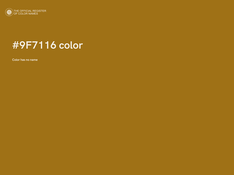 #9F7116 color image