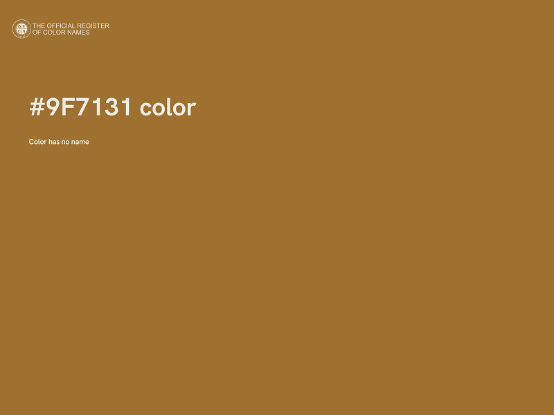 #9F7131 color image