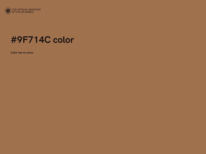 #9F714C color image