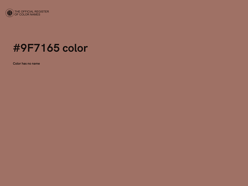 #9F7165 color image