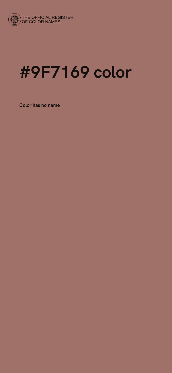 #9F7169 color image