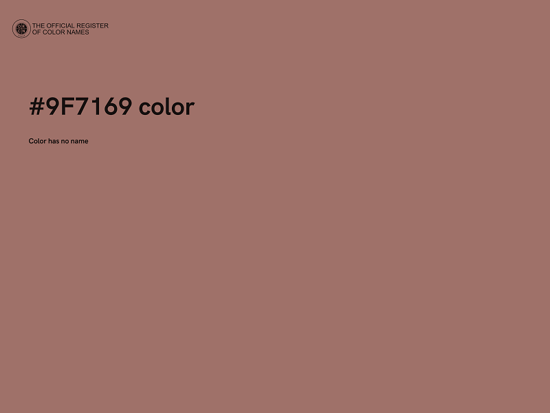 #9F7169 color image