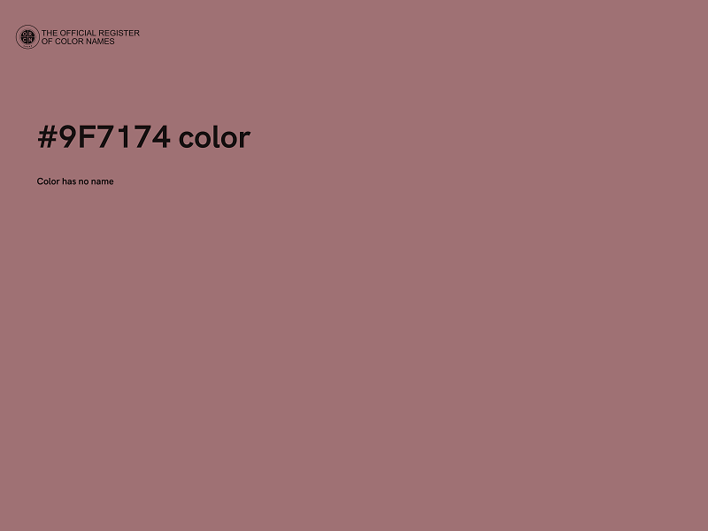 #9F7174 color image