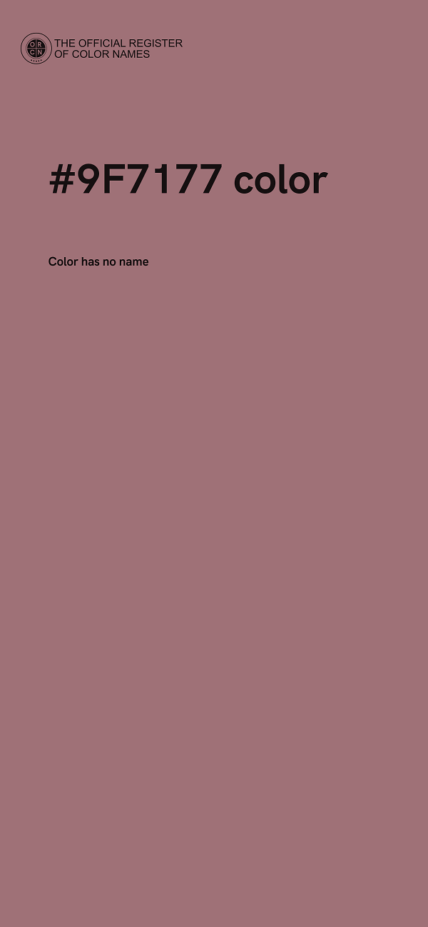 #9F7177 color image