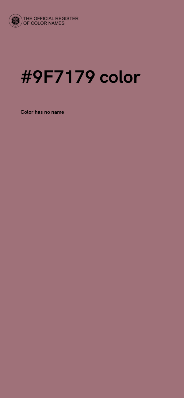#9F7179 color image