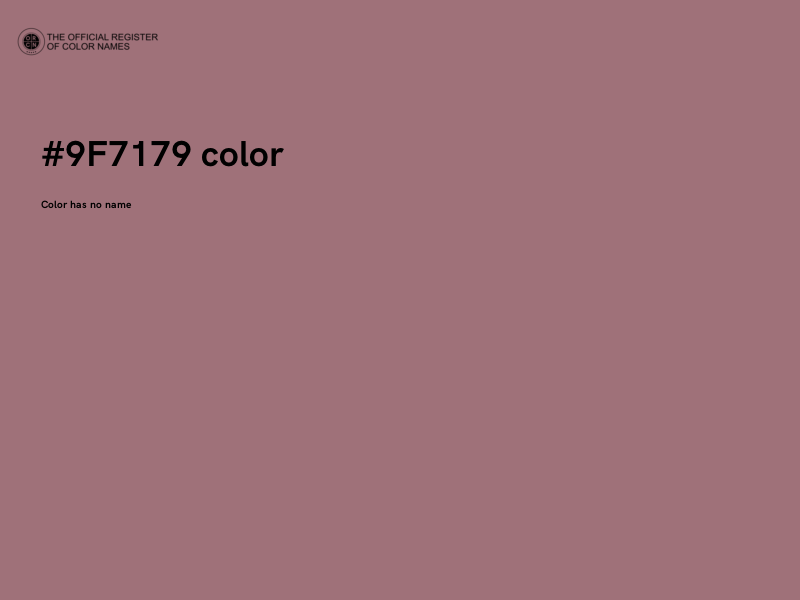 #9F7179 color image