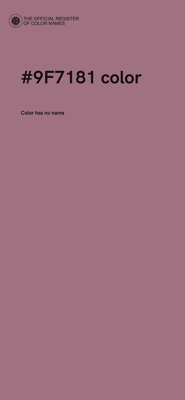 #9F7181 color image