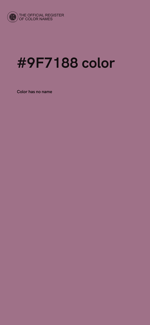 #9F7188 color image