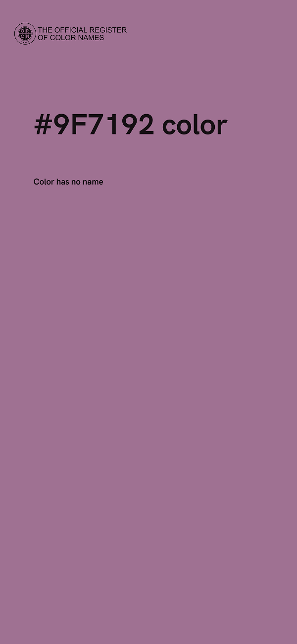 #9F7192 color image