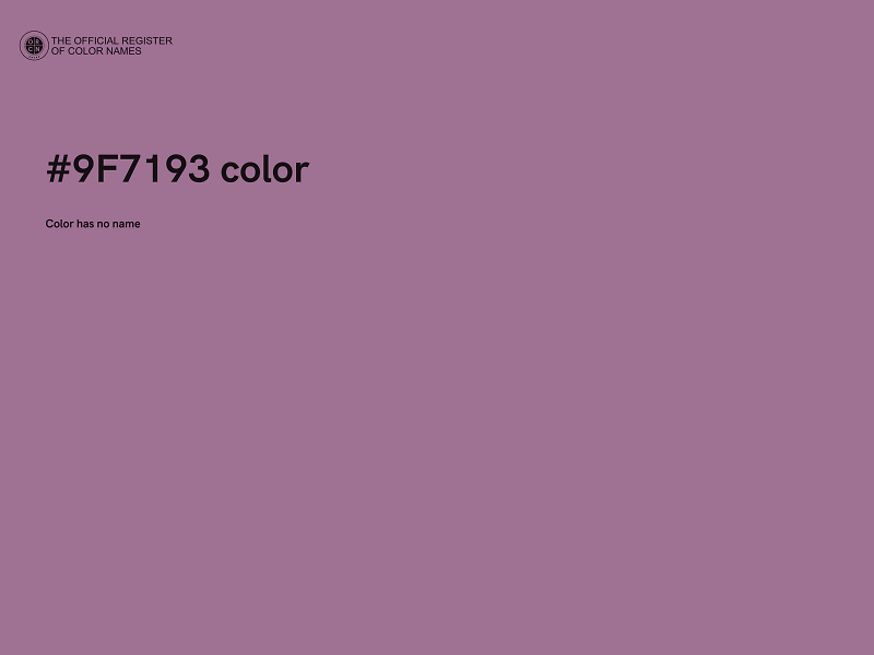 #9F7193 color image