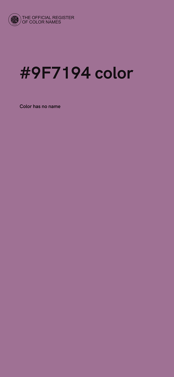 #9F7194 color image