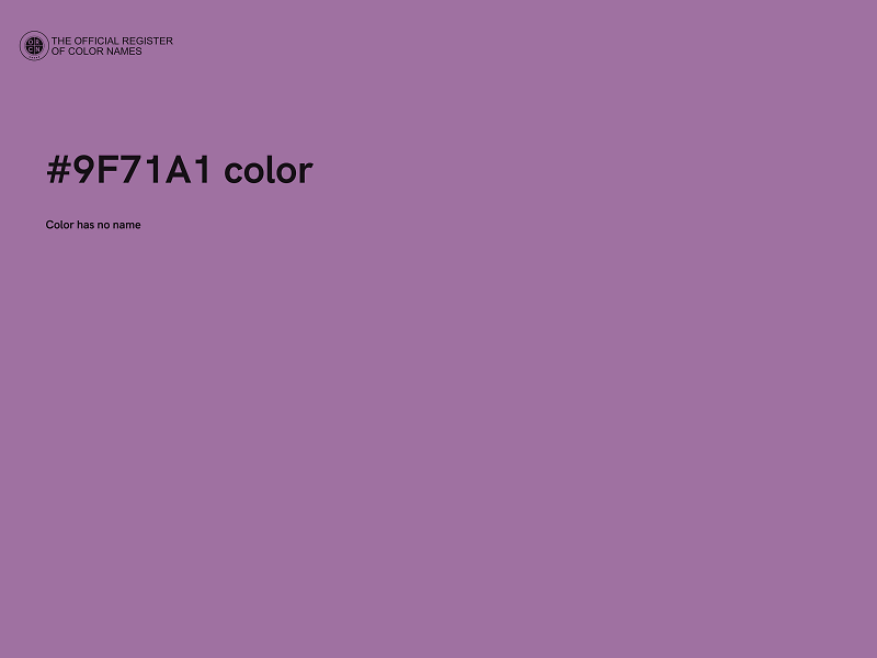 #9F71A1 color image