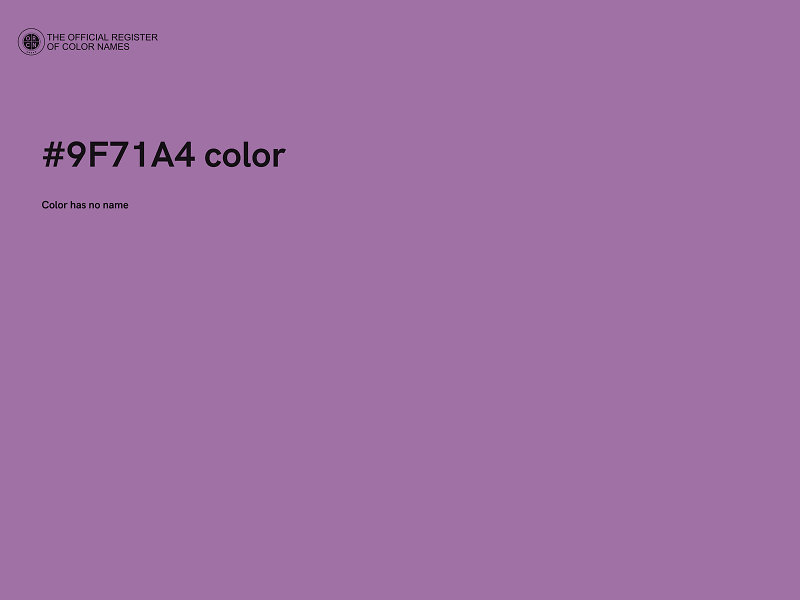 #9F71A4 color image