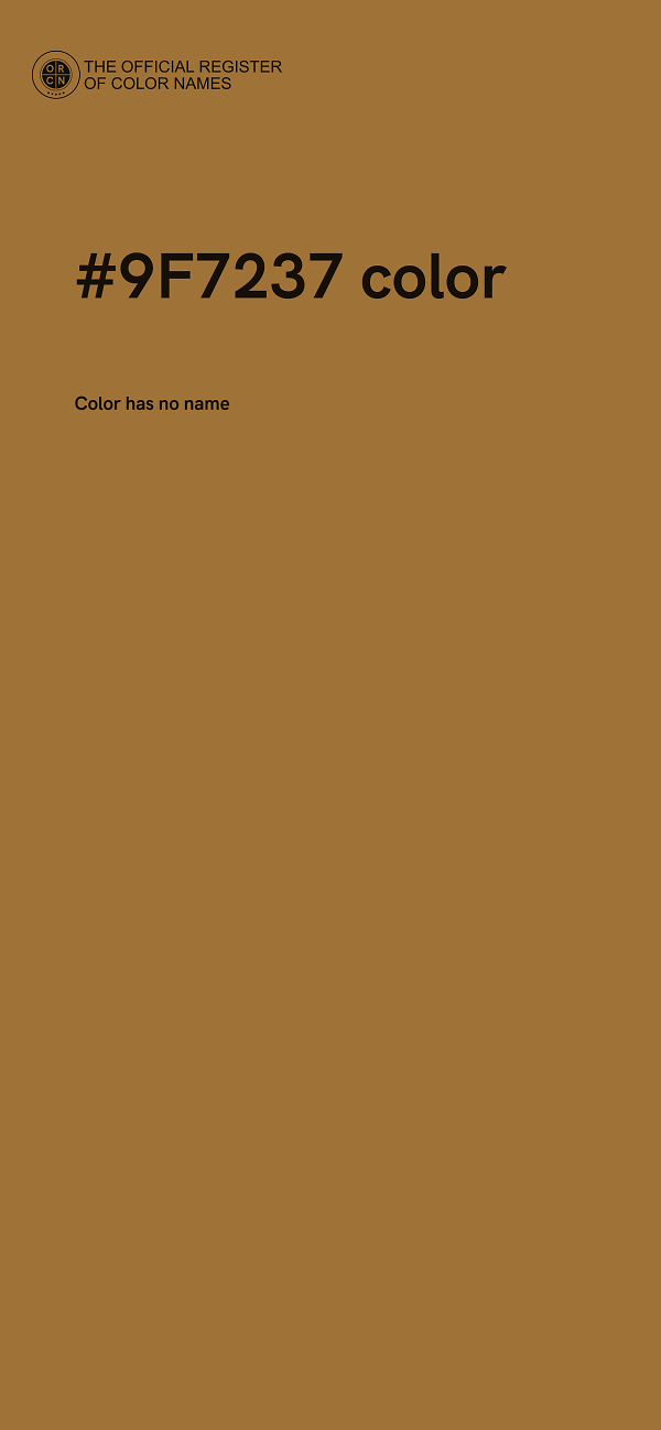 #9F7237 color image
