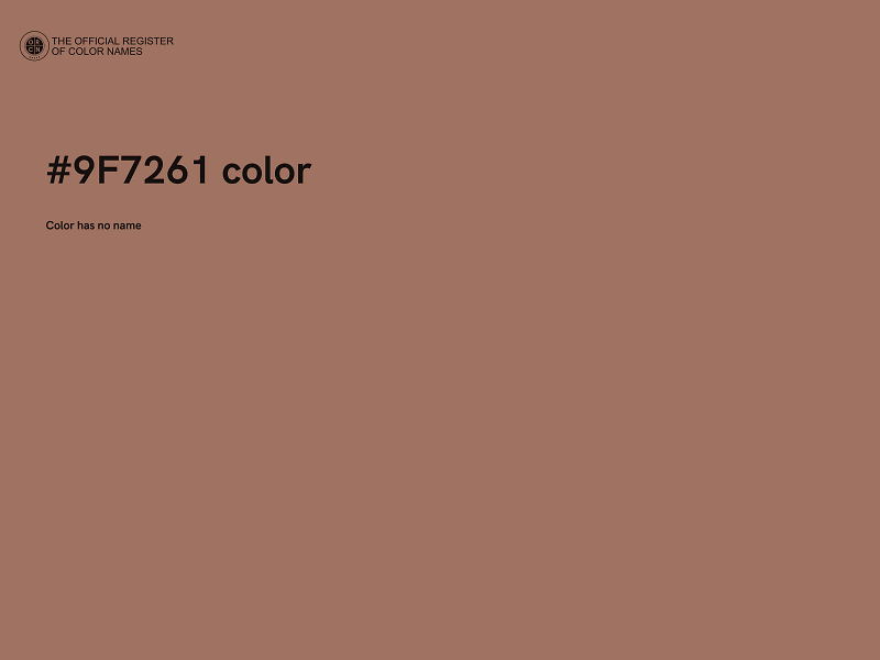 #9F7261 color image