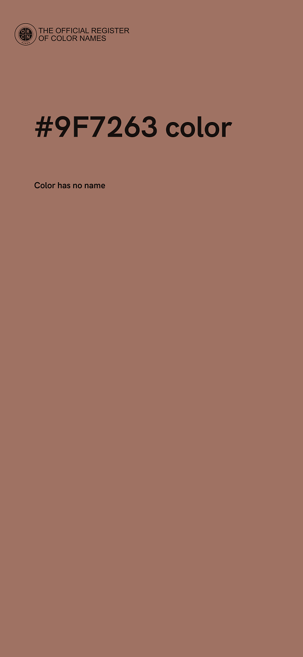 #9F7263 color image