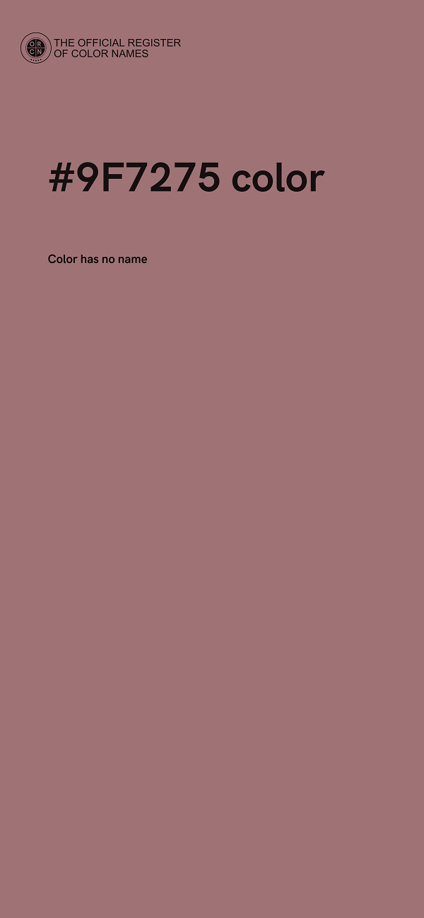 #9F7275 color image
