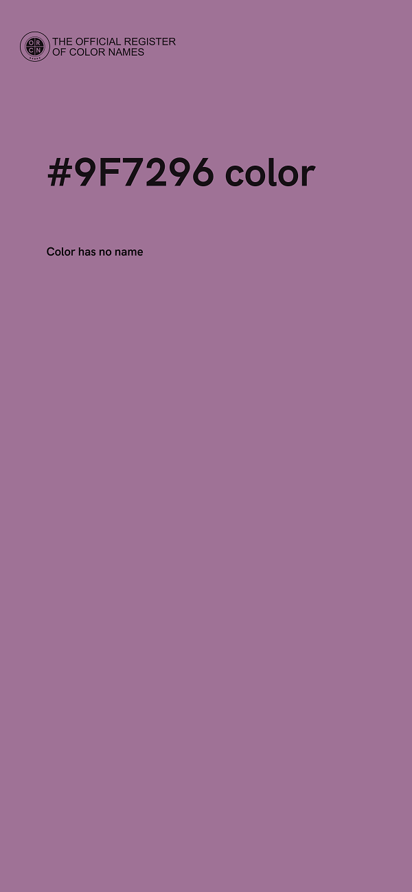 #9F7296 color image