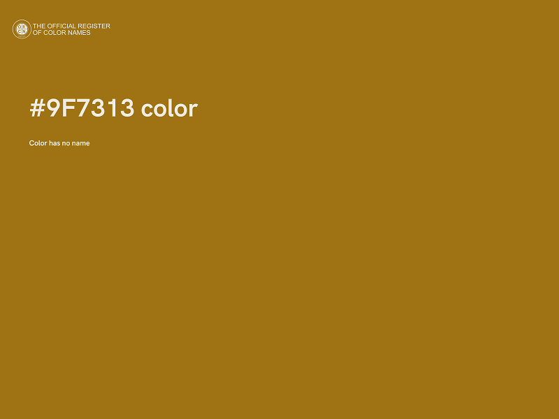 #9F7313 color image