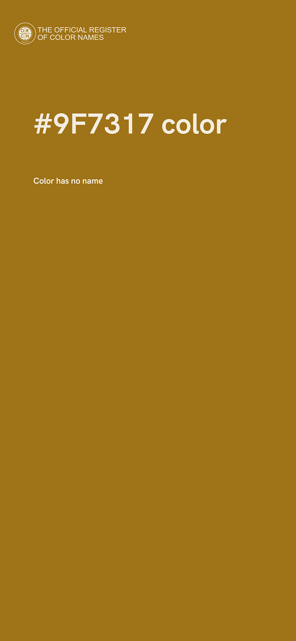 #9F7317 color image