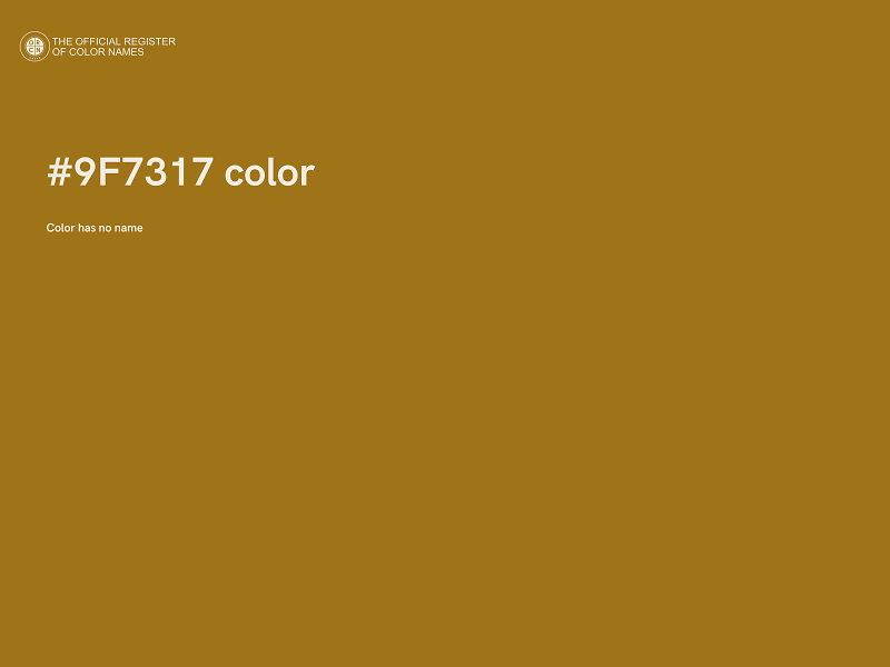 #9F7317 color image
