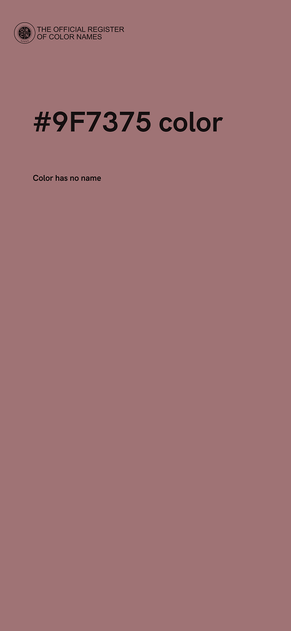 #9F7375 color image