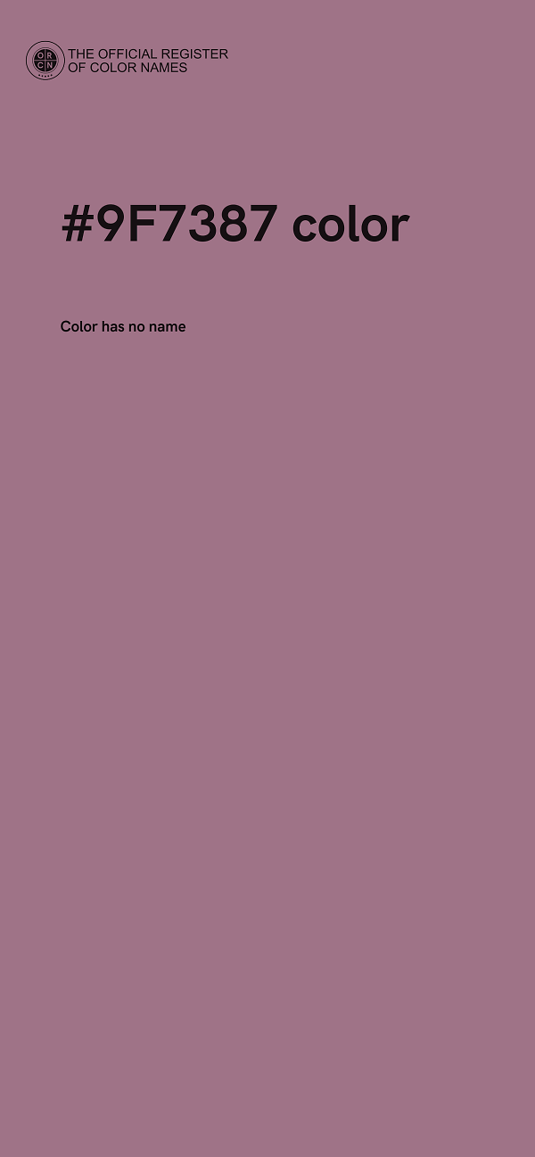 #9F7387 color image