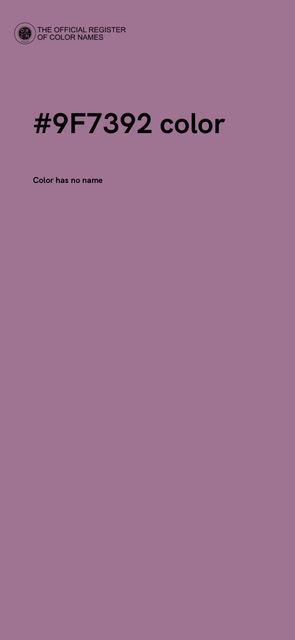 #9F7392 color image