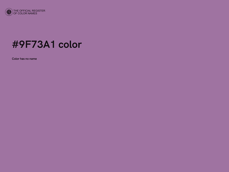 #9F73A1 color image