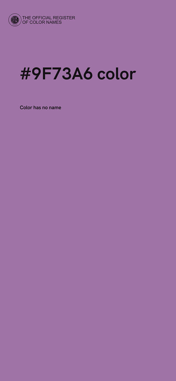#9F73A6 color image